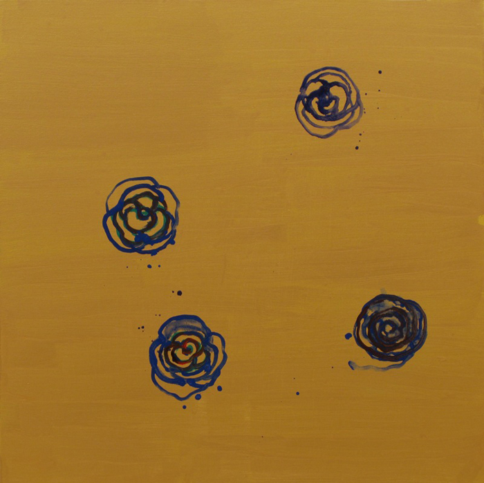Honey, Blue, Blue, Blue, 2010, oil over acrylic on canvas, 30x30 in